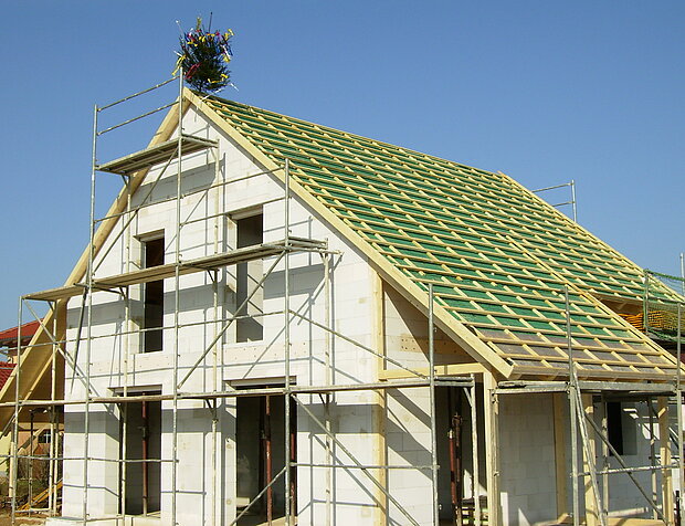 Einfamilienhaus im Bau befindlich