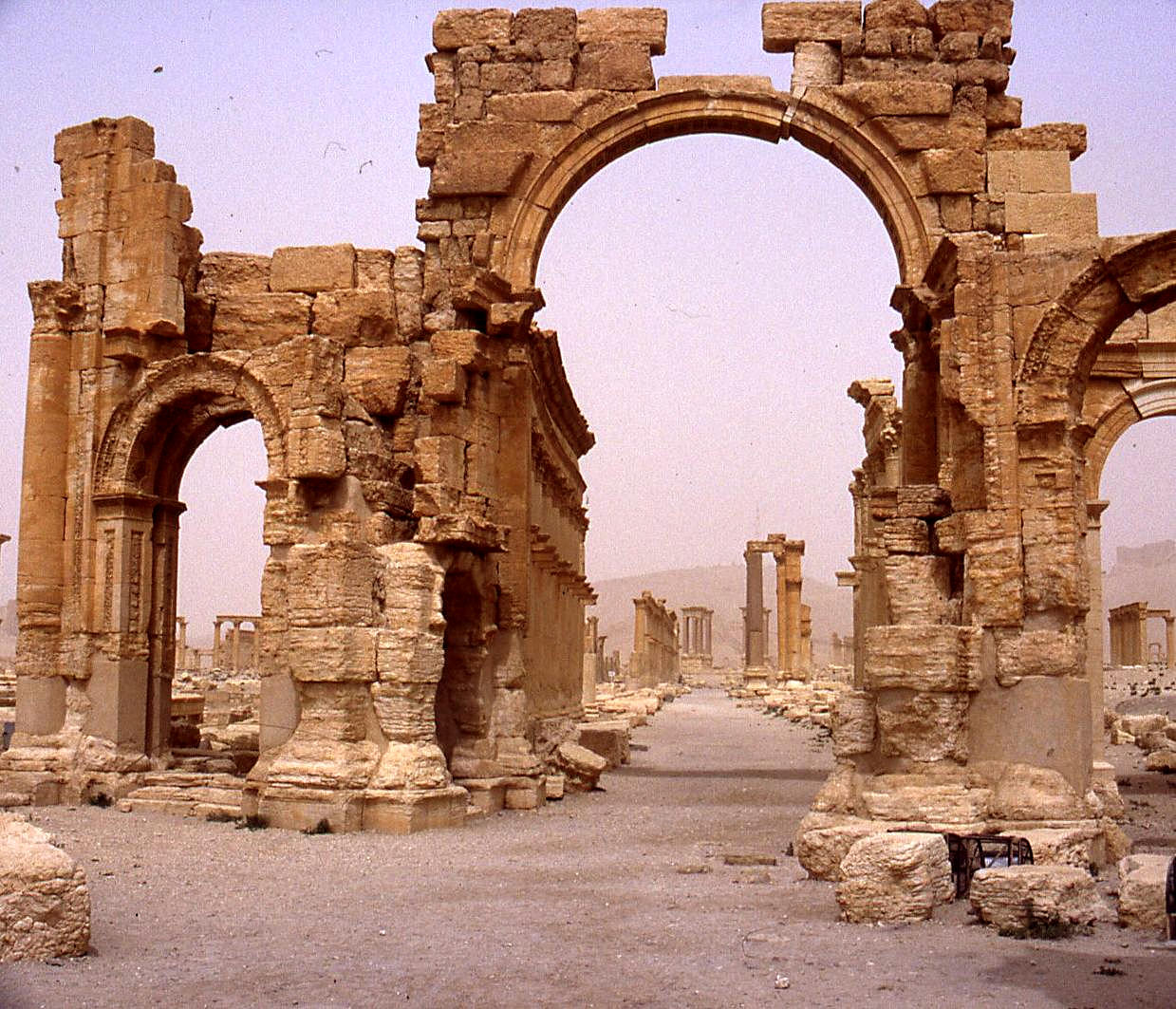 Ansicht des Tempels in Palmyra in Syrien